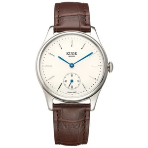 KUOE OLD SMITH 90-001 Wristwatch Crocodile Embossed Brown Strap Unisex Retro - Picture 1 of 14