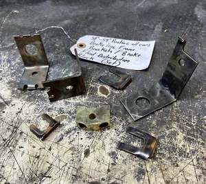 1958 - 1959 PONTIAC FRAME BRAKE LINE BRACKETS / FLUID BLOCK (OEM USED SET) A+ - Picture 1 of 3