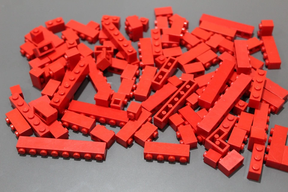 LEGO System 100 Basic Bausteine Basicsteine einreihig rot red #4060 - Bild 1 von 1