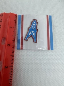 Vintage 1990s Houston Oilers NFL Hat Pin Lapel Blue Red Oil Derrick Logo - Picture 1 of 2