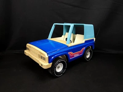 Tonka Bronco 835 TR Large 18” Blue T-Top 1970s Pressed Steel Toy Jeep L0718 - Image 1 of 4