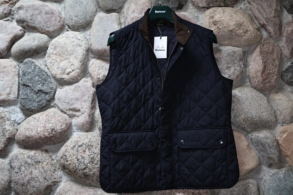 Barbour Lowerdale Quilted Gilet Vest MGI0245NY71 Navy Blue Large L