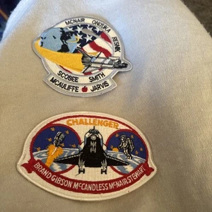 2 Parche Homenaje Transbordador Espacial Challenger NASA McAuliffe Jarvis & McNair Stewart - Imagen 1 de 3