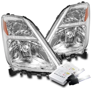 For 04 05 06 Toyota Prius Hatchback Halogen Headlight Headlamp Chrome +6000K HID - Foto 1 di 4