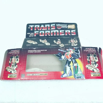 EMPTY BOX Only Vintage Transformers G1 Autobot Wheeljack 1984 Hasbro Flattened  - Image 1 of 4