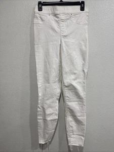 Spanx Distressed White Raw Hem Skinny Jeans Sz S/P - Picture 1 of 15