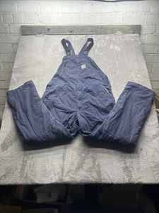 Mono Carhartt Para Hombres 38x34 Azul FR Edredón Forrado Aislado Babero Ropa de Trabajo DBL Rodilla - Imagen 1 de 11