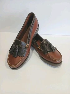 Decoys by Auditions Womens Kilt Tassel Loafers Sz 6 1/2 EE Brown 100115 Leather - Picture 1 of 13