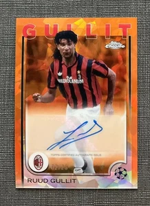 Ruud Gullit 2024-25 Topps Chrome UCC Auto crack ice 02/25 AC Milan - Picture 1 of 2