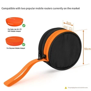 Double Zippered Storage Bag for For Solis Lite For Portable WiFi Router - Zdjęcie 1 z 9