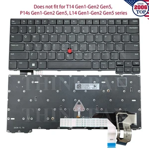 New US Keyboard for Lenovo Thinkpad T14 Gen3 Gen4 P14s Gen3 Gen4 L14 Gen3 Gen4 - Picture 1 of 8