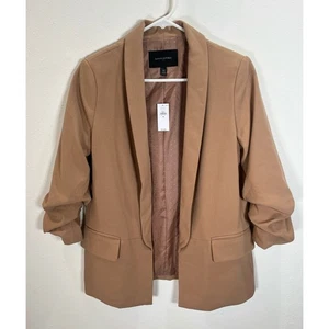 Neu mit Etikett Banana Republic Blazer Damen geraffte Ärmel offene Jacke camel Gr. XS $ 120 - Bild 1 von 8