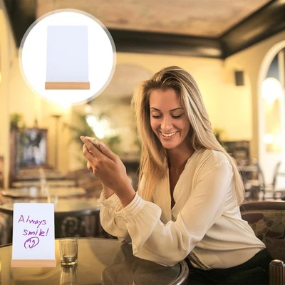  White Board Sign Tabletop Chalkboard with Stand Mini Dry Erase Boards Small - Bild 1 von 4