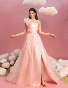 Alisa&Leo Teen Girl One-Shoulder 16Y Dress With Split - Picture 1 of 3
