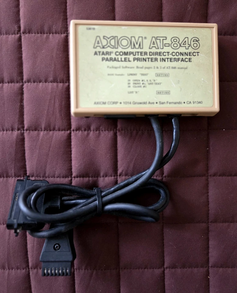 Axiom AT-846 Atari Direct Connect Parallel Printer Interface - Image 1 of 4