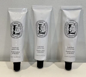 Loción corporal Diptyque Lait Frais 1,69 OZ 50 ml nuevo lote de 3 lociones selladas - Imagen 1 de 8