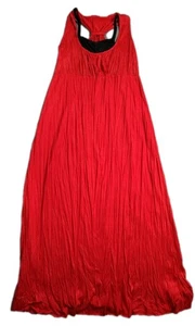Vestido Rojo 51 pulgadas Largo Talla Pequeña Ropa de Verano Delgado BMD Informal Para Mujer Elegante Sin Cordones - Imagen 1 de 7