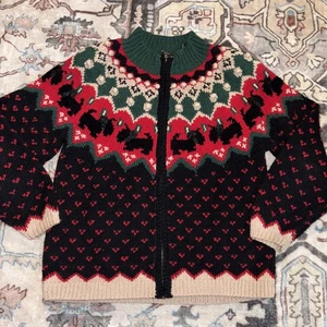 Suéter tejido a mano Scottie Scottish Terrier Dog 1995 Eagle’s Eye de colección - Imagen 1 de 6