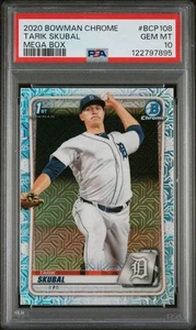 2020 Bowman Chrome Tarik Skubal #BCP108 Mega Box/Mojo Refractor (RC) | PSA 10 💎 - Picture 1 of 3