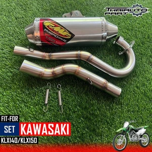 Tubo silenciador de escape de acero inoxidable de sistema completo para Kawasaki KLX140 KLX150 KLX Enduro - Imagen 1 de 7