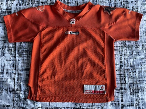 CFL BC Lions Jersey Orange Reebok Official Football Kids Youth M The Authentic Cover