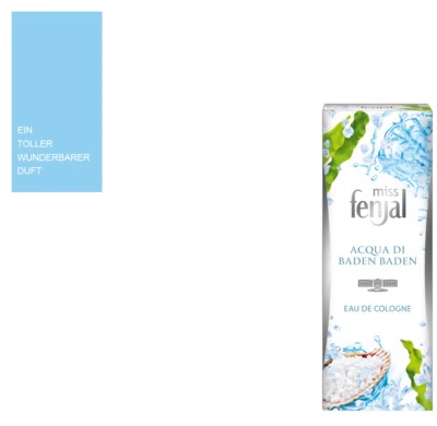 1x50ml Miss fenjal Eau de Cologne EdT Pump Spray Acqua di Baden Baden - Bild 1 von 4