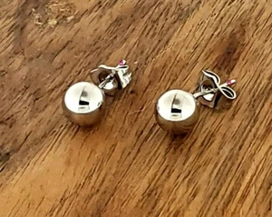 NUOVI ORECCHINI STILE SFERA ESCLUSIVI ORIGINALI MODA ANALLERGICI COLORE ARGENTO - Foto 1 di 2