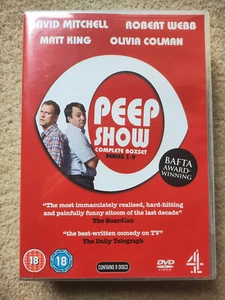 PEEP SHOW The Complete Series 1 - 9 DVD Box Set REGION 2 Slim Case VGC RARE - Foto 1 di 5