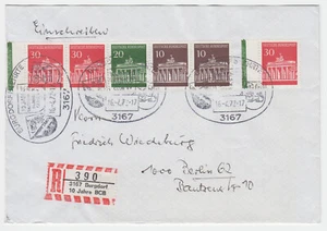 Sonder-R-Zettel, Burgdorf 10 Jahre BCB, Beförderungsspuren - Bild 1 von 1