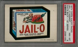 1973 Topps Wacky Packages Jail-O Dessert 1st Series White Back PSA 8 NM-MT Card - Picture 1 of 7