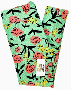 NEW TC Lularoe Leggings Tall & Curvy (sz 12-18) Geometric Floral Buttery Soft - Picture 1 of 13