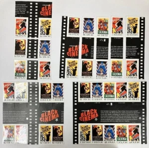 US stamps SC #4336-4340 Black Cinema position pieces from uncut press sheets - Picture 1 of 5