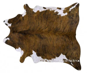 Brindle White Belly Brazilian Cowhide Rug: XL - Picture 1 of 6