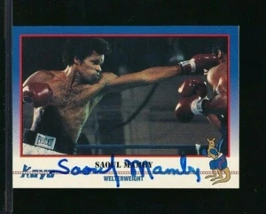 1991 KAYO BOXING #173 BOXING SAOUL MAMBY SIGNED Autographed SWSW6 blue sharpie - Picture 1 of 2