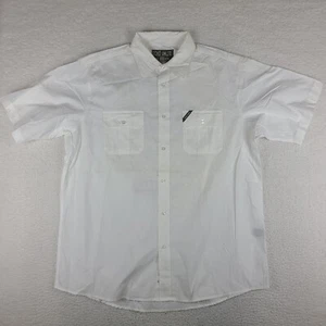 Ecko Unltd Shirt Mens 2XL XXL White All Over Print Spell Out Loud Button Up - Picture 1 of 11