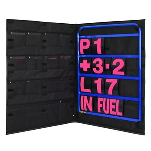 BG Racing Standard Azul Aluminio Pit Board Kit - Números y Bolsa Rosa - Imagen 1 de 2