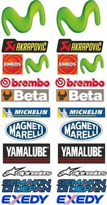 Yamaha racing YZF m1 r1 sticker decal set akrapovic eneos beta adesivi pegatinas - Imagen 1 de 1