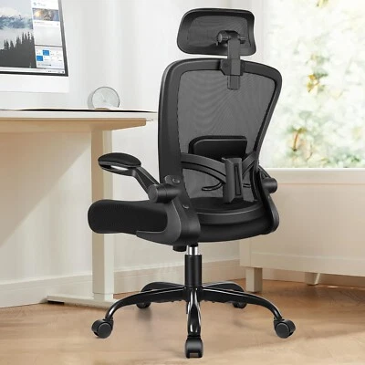 High Back Ergonomic Office Chair with Headrest, Adjustable Lumbar Support & Arms - image 1 of 4
