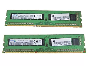 HP Samsung 16GB Kit 2Rx8 PC3-14900E DDR3 1866Mhz ECC UNBUFFERED DIMM 712288-581 - Picture 1 of 1