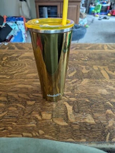 Aladdin Double Walled Stainless Travel. Cup With Lid And Straw - Picture 1 of 8