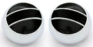 New Dash Vent Balls PAIR Chrome Astro Air / Fits 64-69 Malibu Chevelle El Camino - Picture 1 of 6