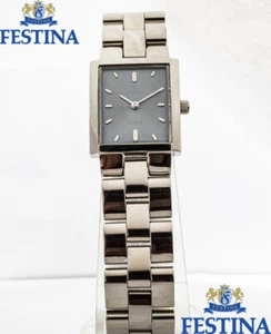 Festina Orologio Acciaio Massiccio Lusso Blaugraues Sunray Quadrante 6612/2 - Picture 1 of 3