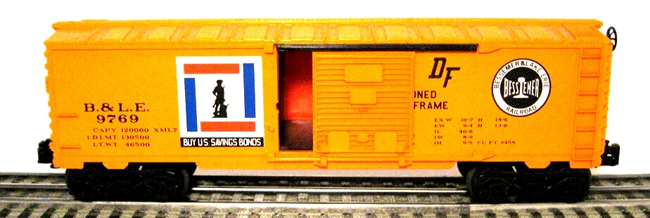 O Gauge 3-Rail Lionel 6-9769 B&LE Bessemer & Lake Erie Single Door Box Car #9769 - Image 1 of 1