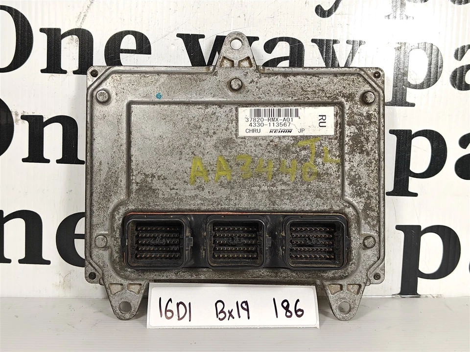 37820RMXA01 Honda Civic 2001 Computadora Cerebro Motor Control ECU 16D1 186 B19 Foto 1 de 4
