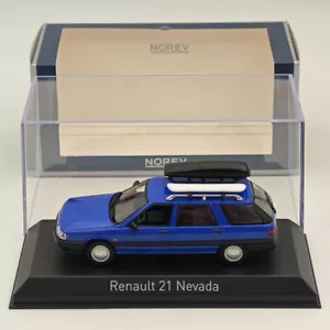 Norev 1/43 Renault 21 Nevada 1989 Blue with Accessories Diecast Model Cars - Foto 1 di 9