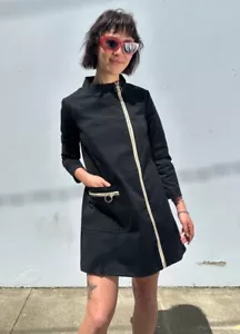 Nooworks Black Art Teacher Black Full Zip Up Jacket Dress 1 Pocket Plus Size 5XL - Picture 1 of 18