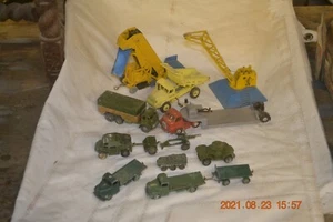 Corgi Die Cast Models of Army tanks and trucks and a crane and loader - Picture 1 of 5