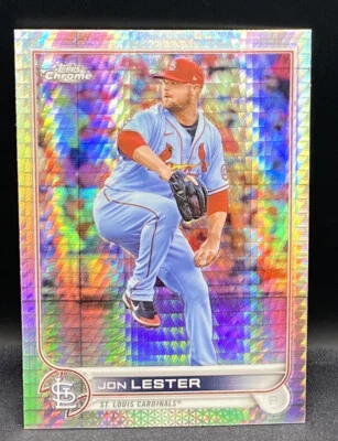 2022 Topps Chrome Sonic Jon Lester #187 Prizm Refractor St. Louis Cardinals - Image 1 of 2