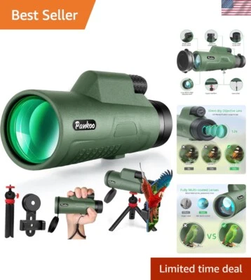 12x50 HD Monocular Telescope with Smartphone Adapter - Perfect for Bird Watching - Image 1 of 4