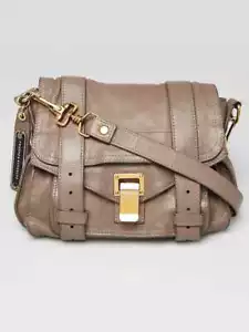 Proenza Schouler Grey Leather PS1 Pouch Bag - Picture 1 of 12